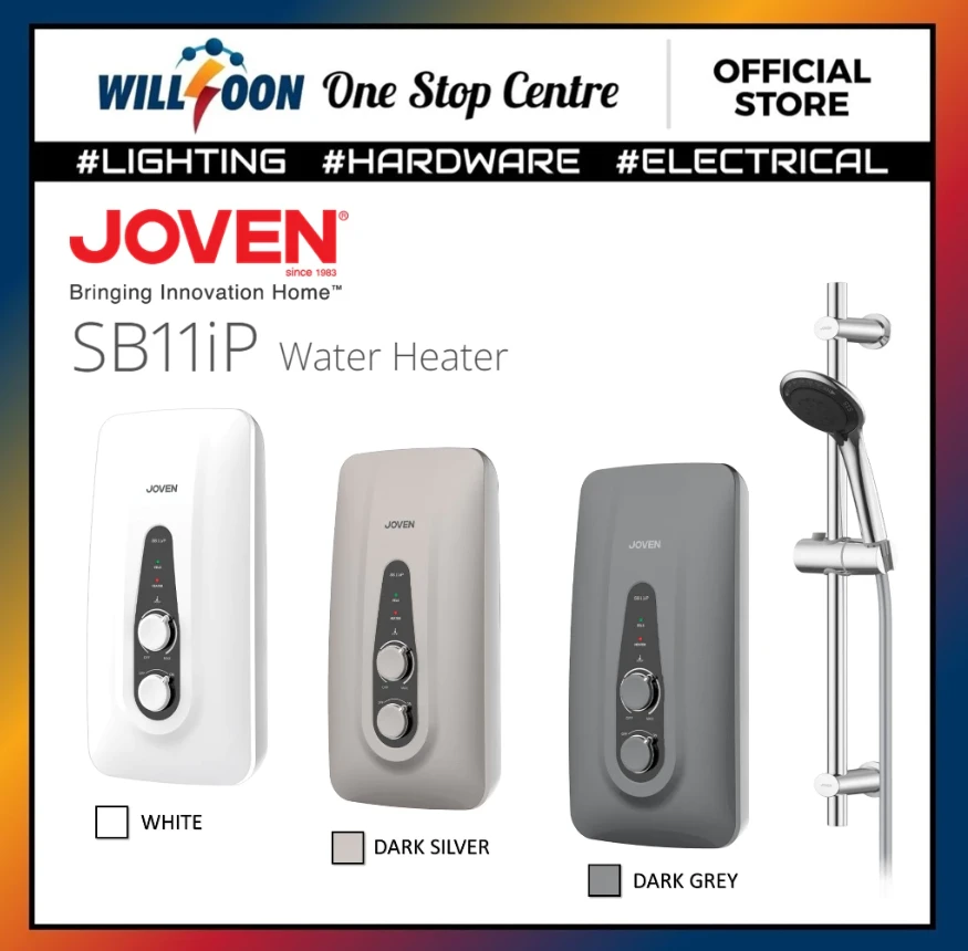 JOVEN SB11iP Water Heater With Inverter DC Booster PUMP Rain Shower / Instant Shower Heater