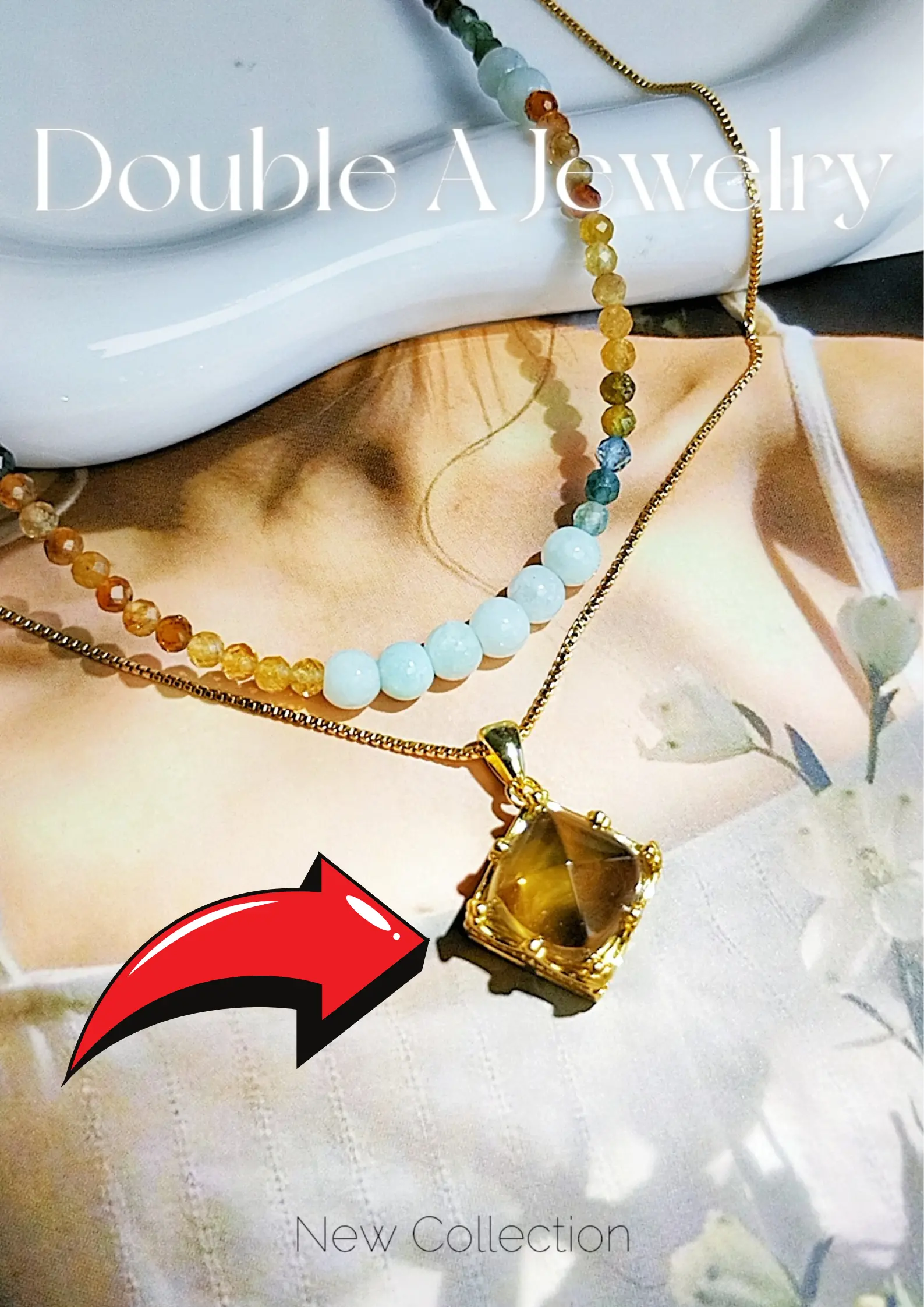 黄水晶项链｜Citrine Necklace