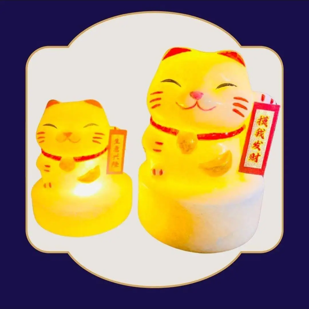 【天然汉白玉 . 招财猫】- 小