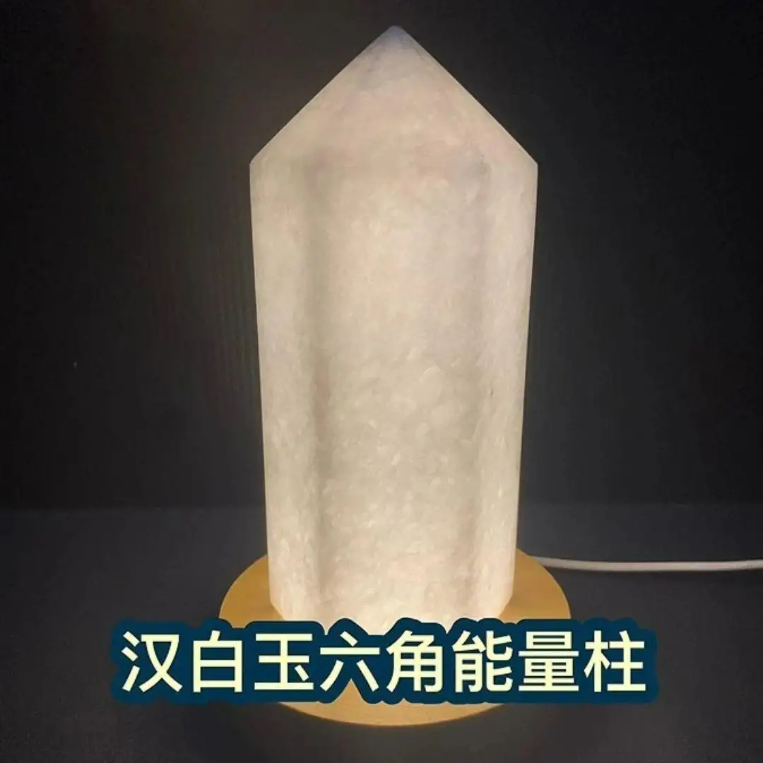 【天然汉白玉 . 六角能量柱】-2