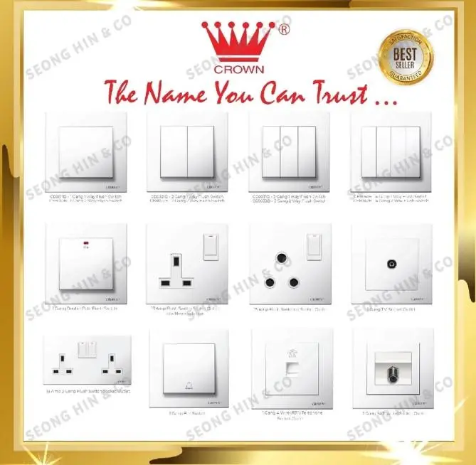 CROWN CE Series Switch / Switches & Socket Outlet / Suis & Soket-2