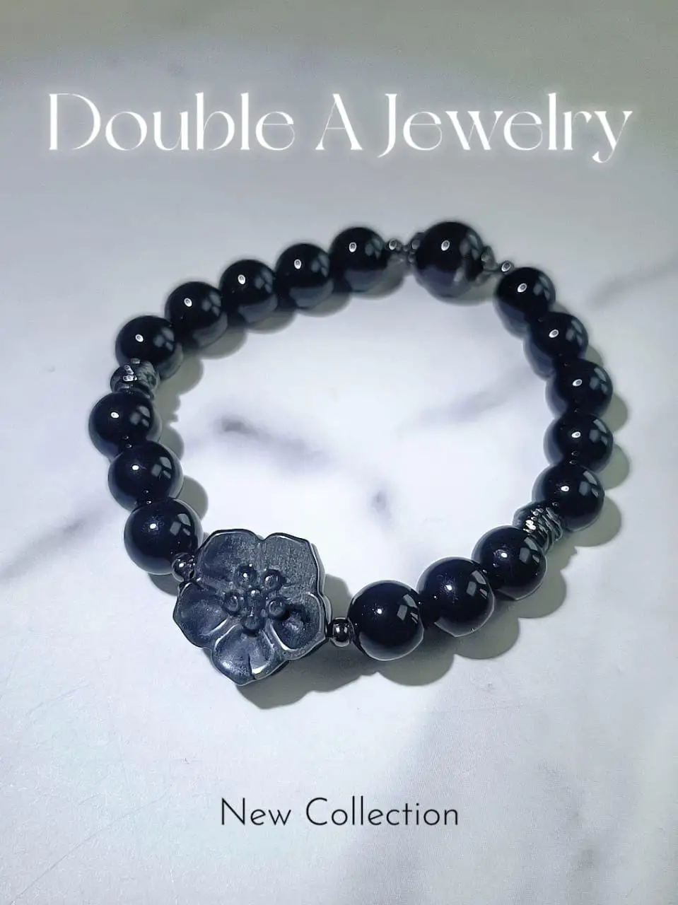 [银黑曜石手链 · 辟邪招财 · 平衡能量]