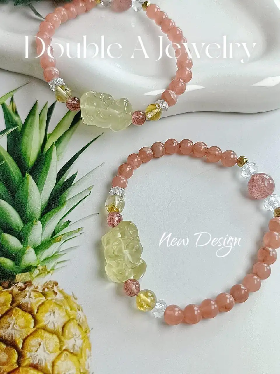 [黄水晶貔貅手链 · 财运 × 爱情双开花 ]