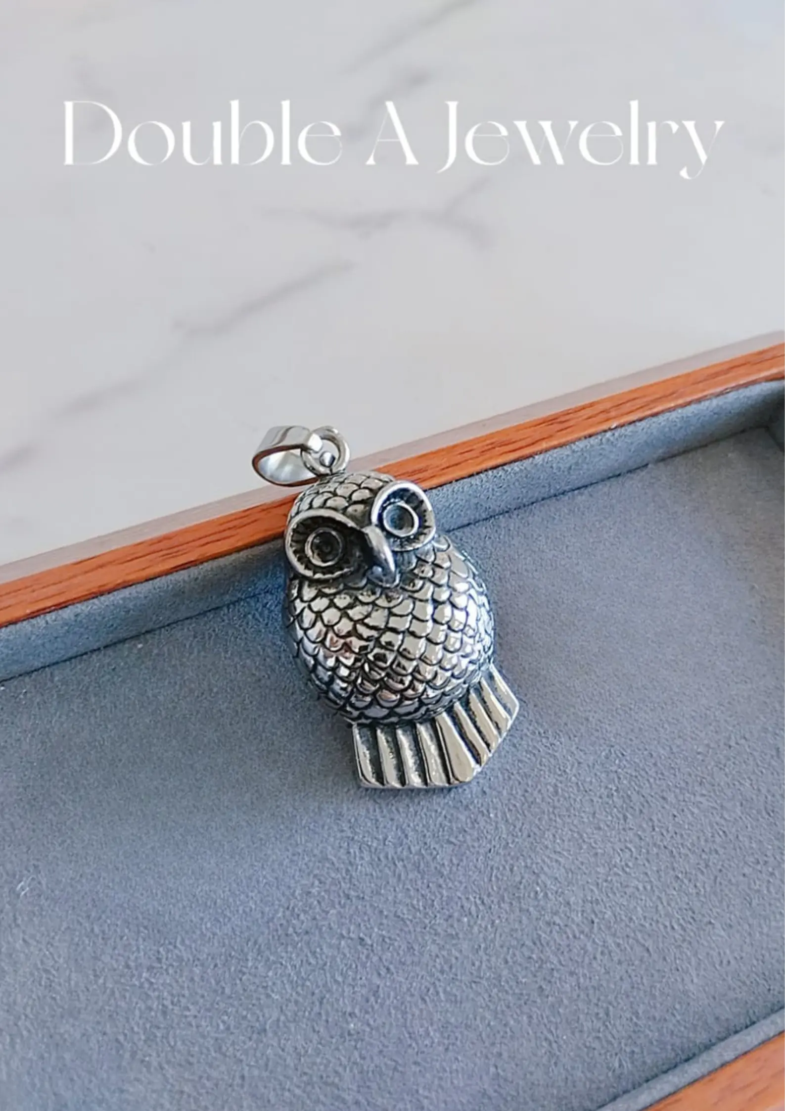 【复古猫头鹰吊坠】