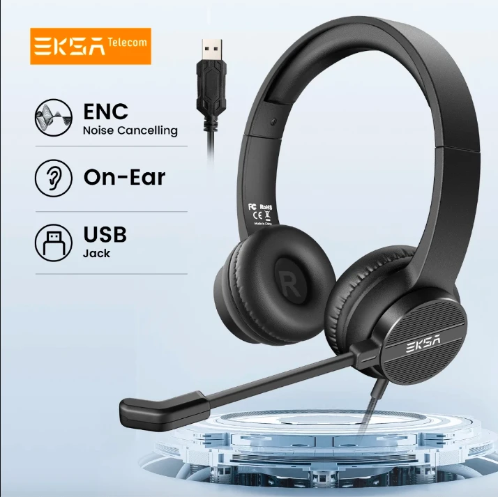EKSAtelecom® H12E Environmental Noise Cancelling Headset
