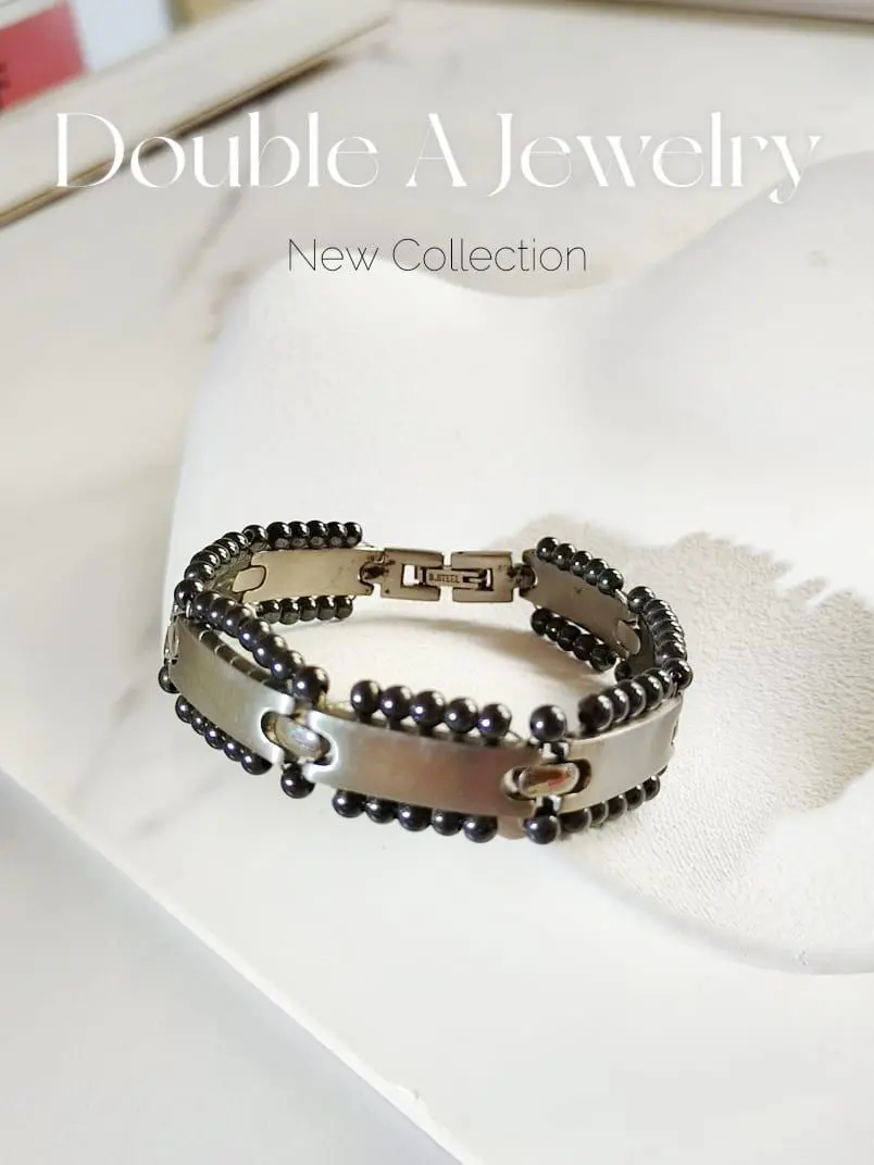 【时尚潮流黑胆石手链】